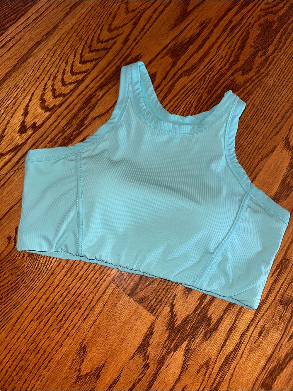 lululemon athletica aqua ribbed sports bra
